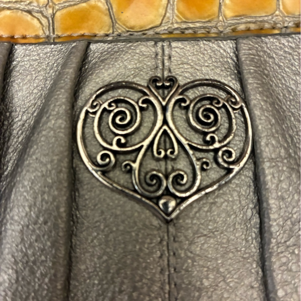 Brighton Silver and Gold Crossbody Bag Good Pre Owned Condition - Picture 10 of 13